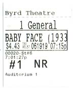 BABY FACE TICKET
