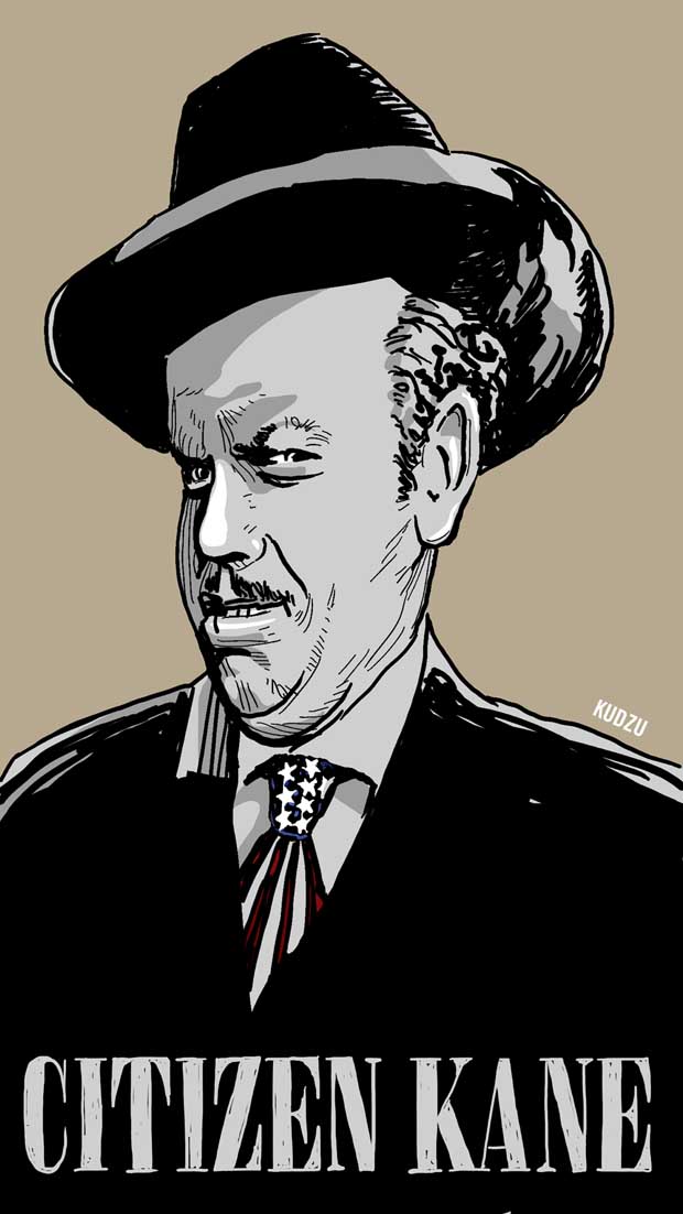 Citizen Kane poster art by Kudzu